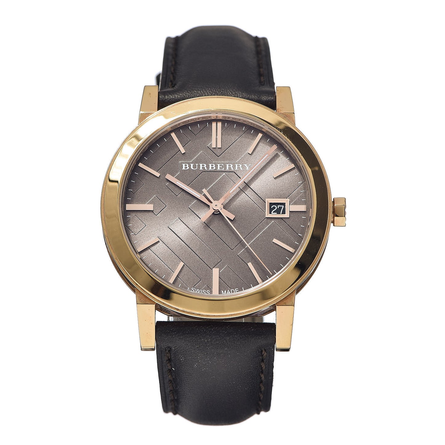 Stainless Steel Calfskin 38mm The City Quartz Watch Taupe BU9013