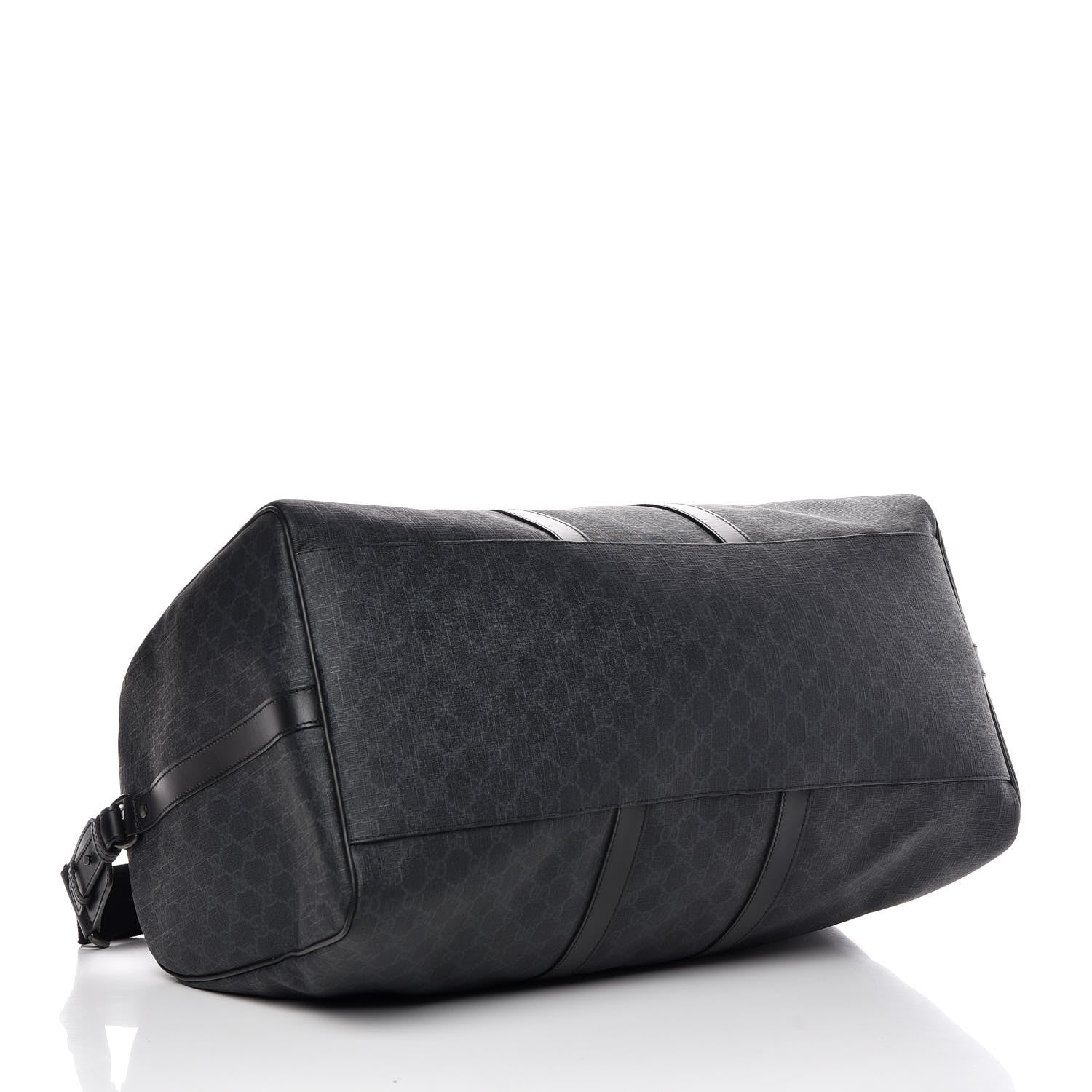 Gucci GG Supreme Monogram Medium Carry-On Duffle Bag Black Grey 4 of 7