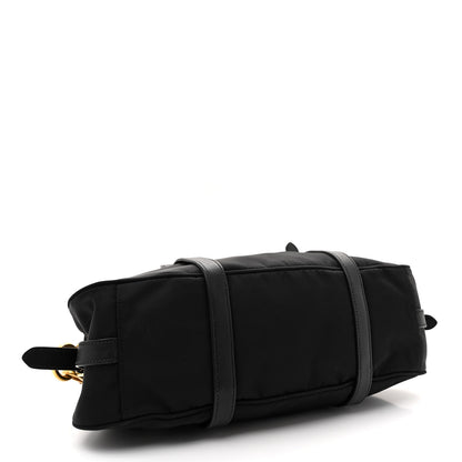 Prada Tessuto Nylon Soft Calfskin Shopping Satchel Black 4 of 16