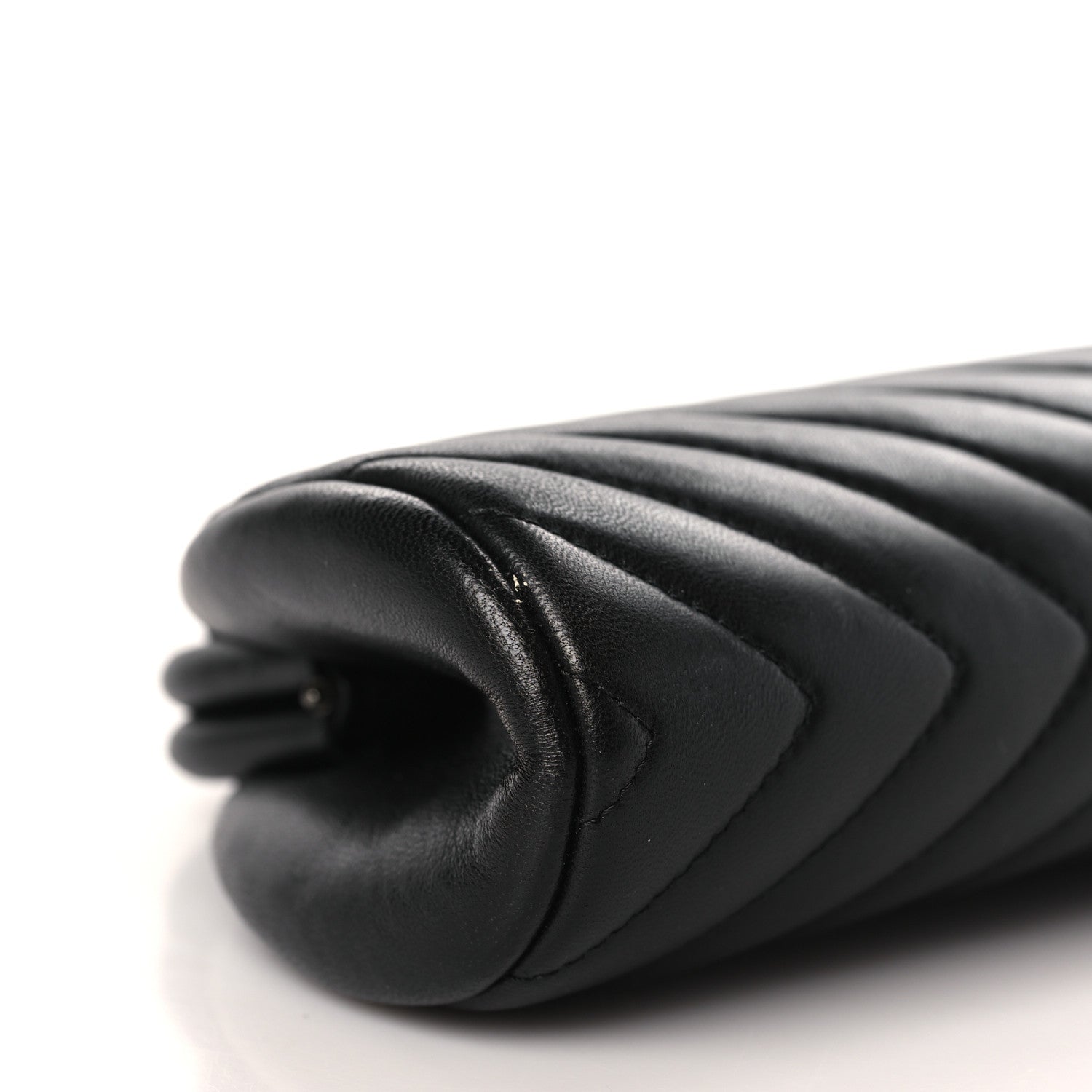 Chanel Lambskin Chevron Quilted Timeless Clutch Black 8 of 10