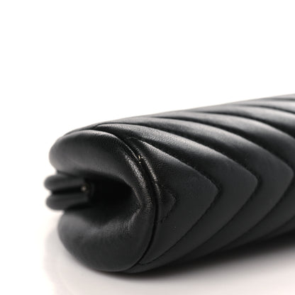 Chanel Lambskin Chevron Quilted Timeless Clutch Black 8 of 10