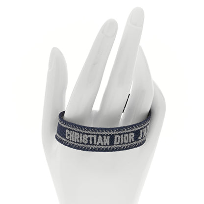 Christian Dior Woven Cotton J'Adior Friendship Bracelet Navy 2 of 4
