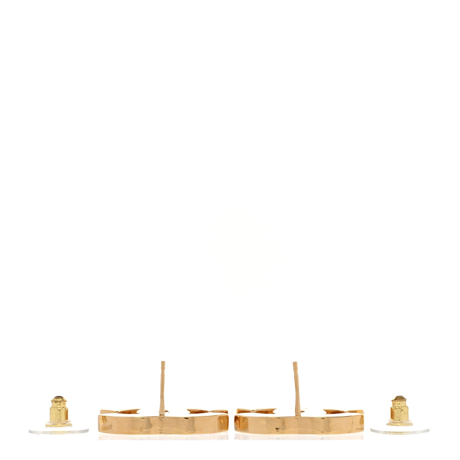 Chanel Enamel CC Earrings Black Gold 3 of 4