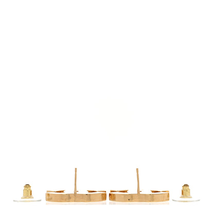 Chanel Enamel CC Earrings Black Gold 3 of 4