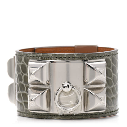 Hermes Shiny Alligator Collier de Chien CDC Bracelet S 3 of 8