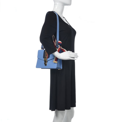 Gucci Calfskin Small Sylvie Shoulder Bag Clear Sky Blue 2 of 9