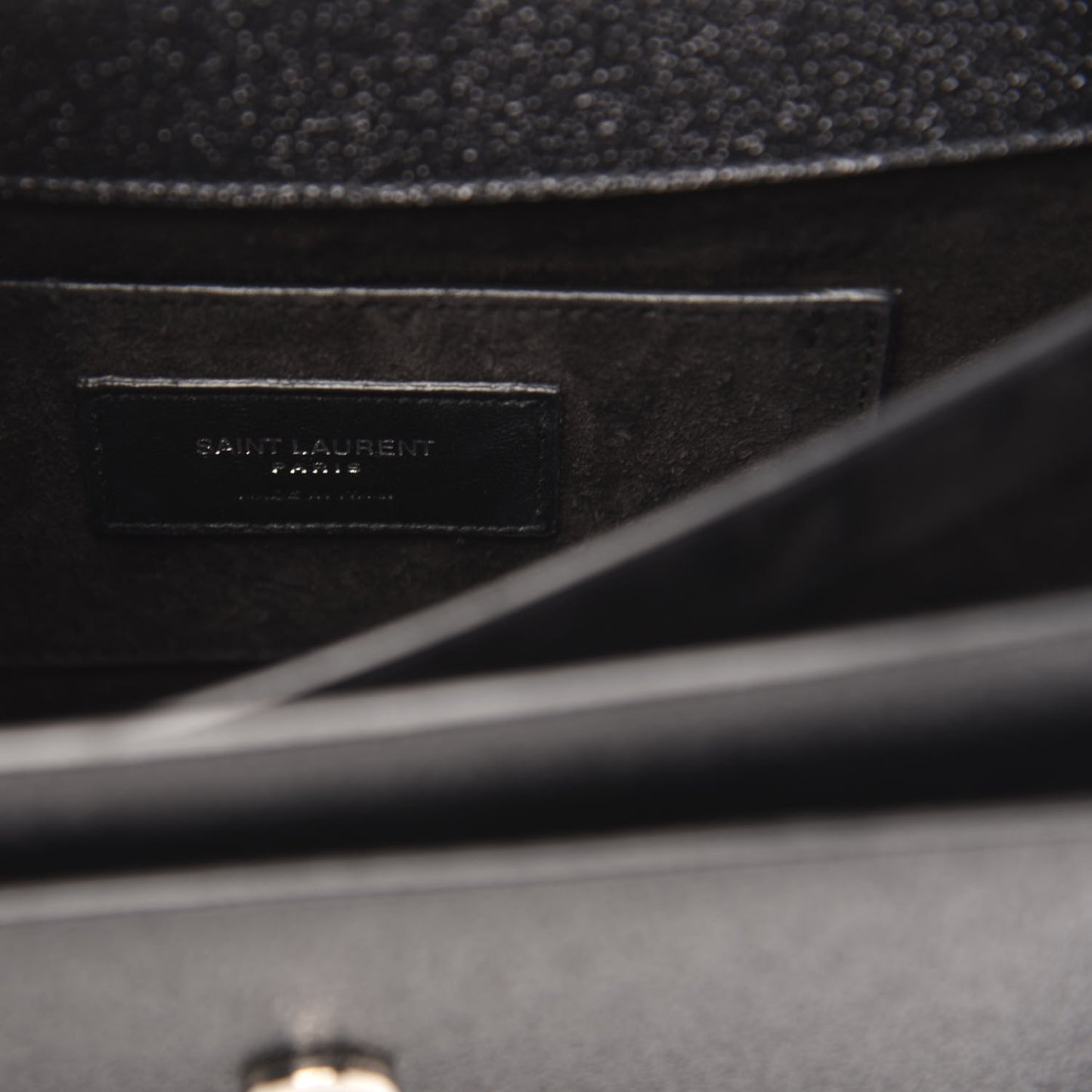 Grained Calfskin Erosion Medium Monogram Sunset Black