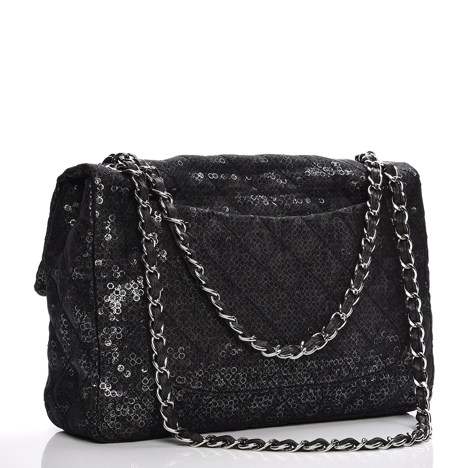 Chanel Hidden Sequin Maxi Flap Black 3 of 7