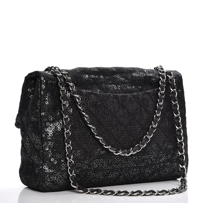 Chanel Hidden Sequin Maxi Flap Black 3 of 7
