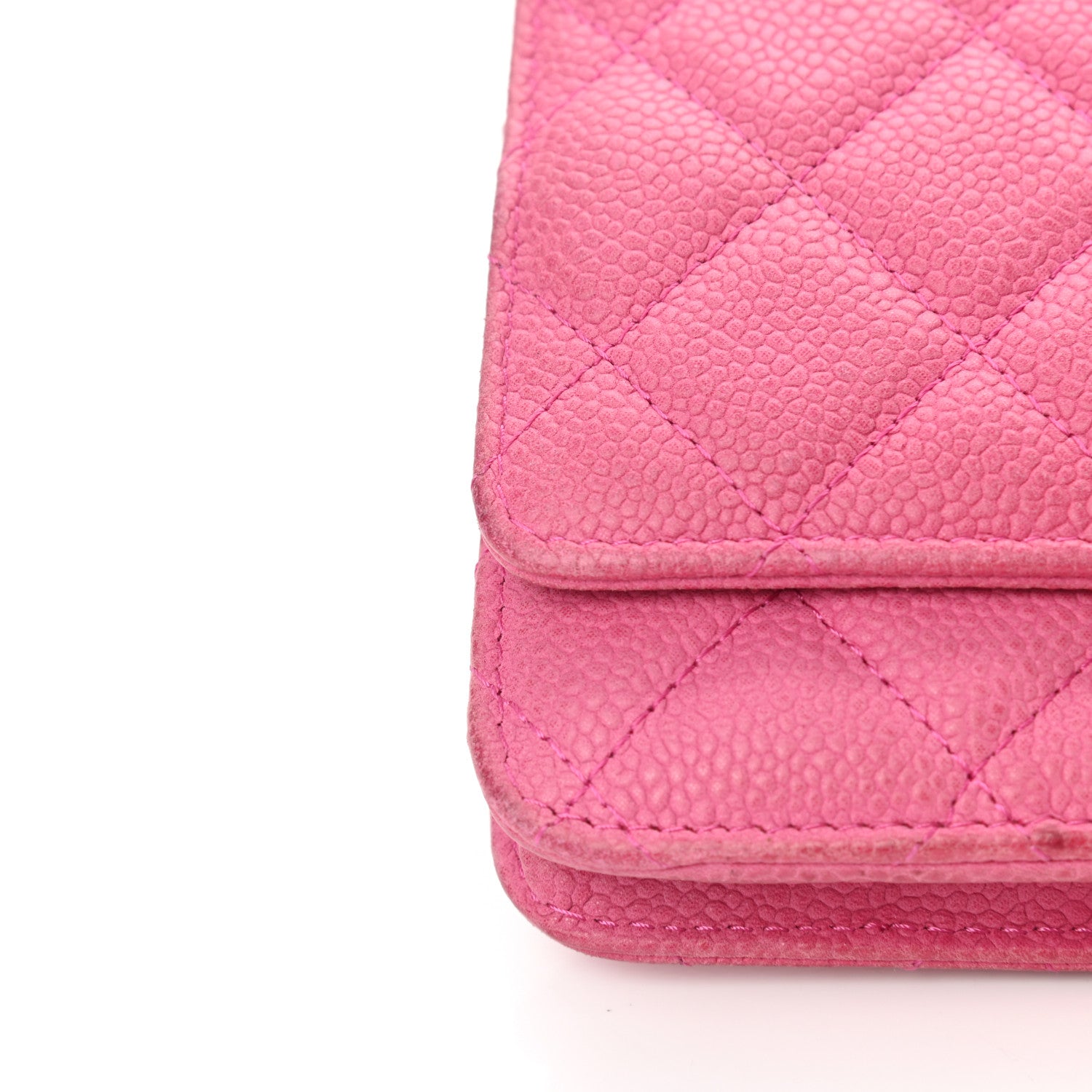 Chanel Iridescent Caviar Quilted Wallet on Chain WOC Pink 13 of 15