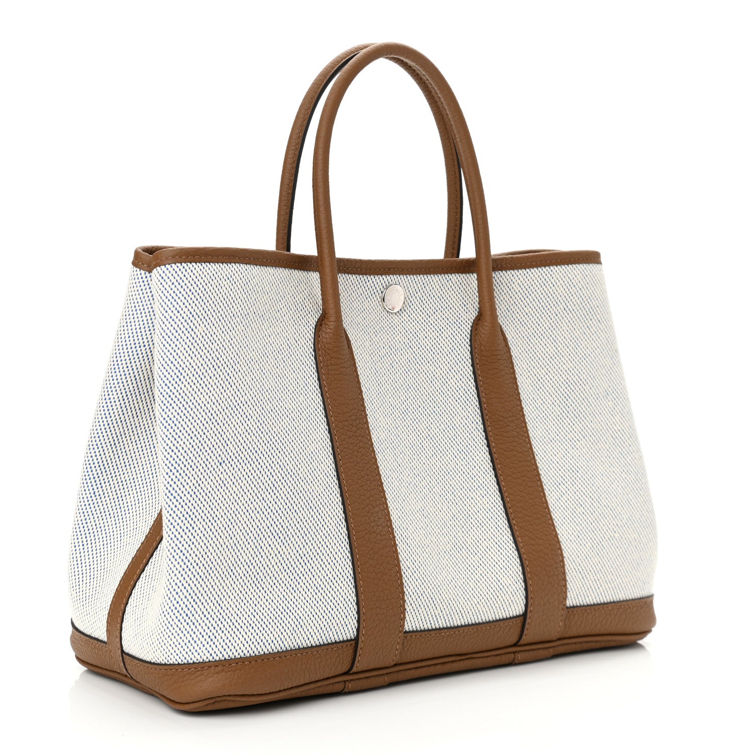 Hermes Twill H Negonda Garden Party 30 TPM Tote Ecru Alezan Bleu Bill 3 of 10