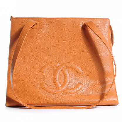 Chanel Caviar CC Shoulder Bag Orange 1 of 9