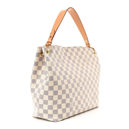 Louis Vuitton Damier Azur Graceful PM Rose Ballerine 3 of 14