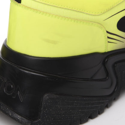 Louis Vuitton Calfskin Mens Run Away Pulse Sneakers 7 Black Yellow 10 of 11