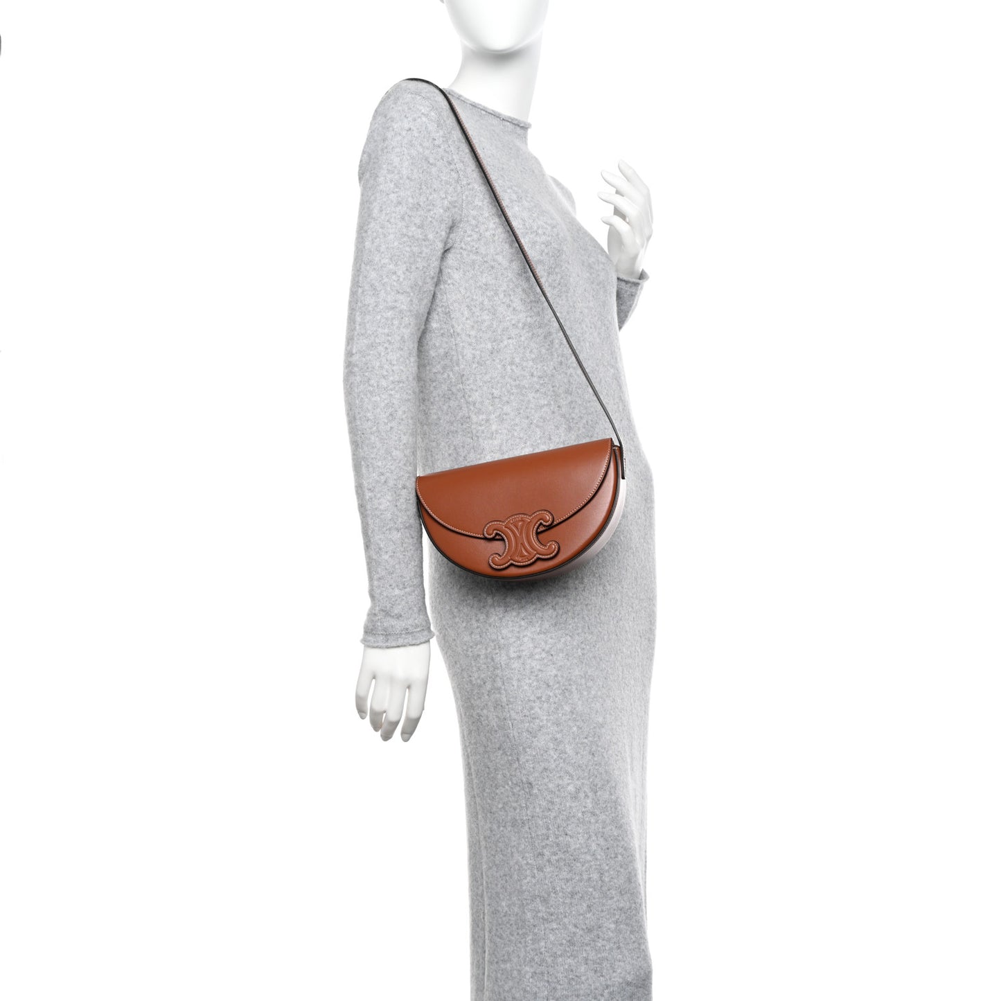 Smooth Calfskin Triomphe Besace Bag Tan