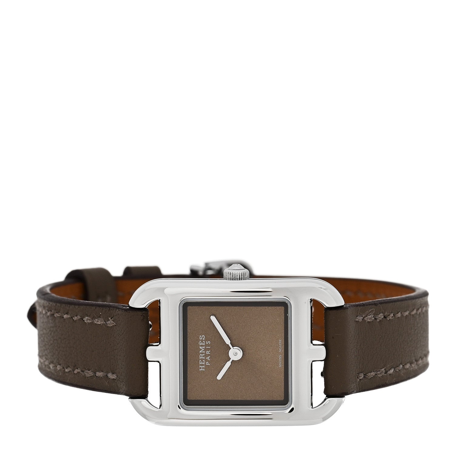 Hermes Stainless Steel Swift 21mm Cape Cod Quartz Watch Etoupe 2 of 5