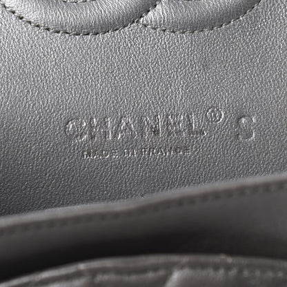 Chanel Metallic Lambskin Quilted Medium Double Flap Silver 8 of 9