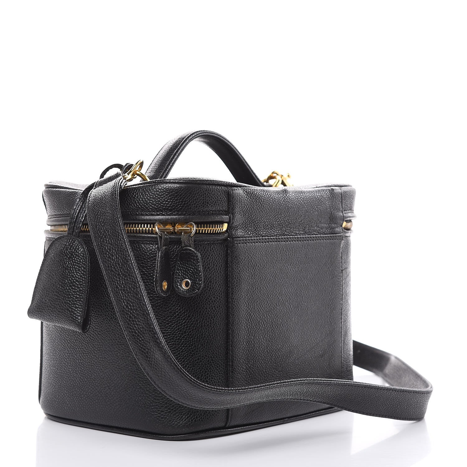 Chanel Caviar CC Vanity Train Case Black 3 of 17