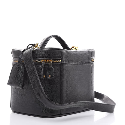 Chanel Caviar CC Vanity Train Case Black 3 of 17