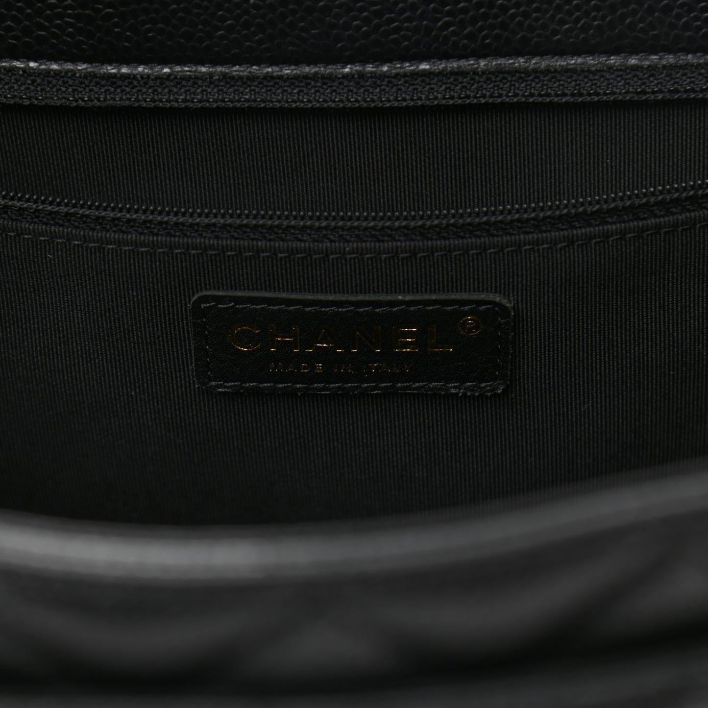 Caviar Quilted Flap Tote Black