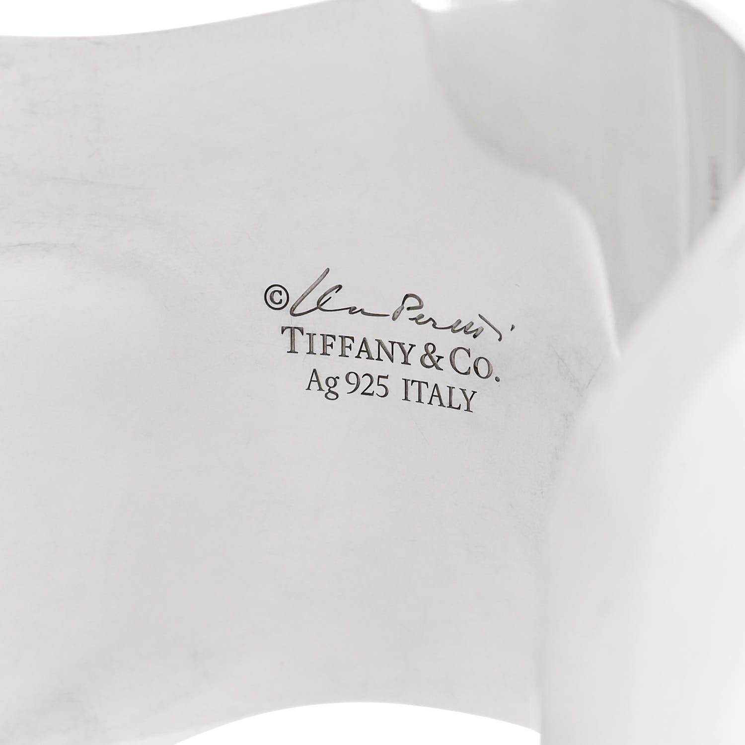 Tiffany Sterling Silver Medium Elsa Peretti Left Wrist Bone Cuff Bracelet 3 of 3