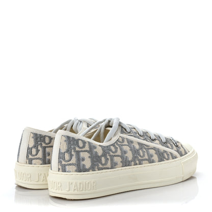 Christian Dior Canvas Oblique Walk'N'Dior Low Top Sneakers 38 Grey Stone 4 of 7