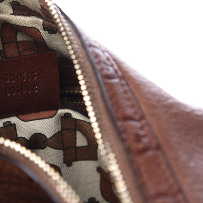 Gucci Pebbled Calfskin Guccissima Trim Medium Signoria Hobo Brown 8 of 11