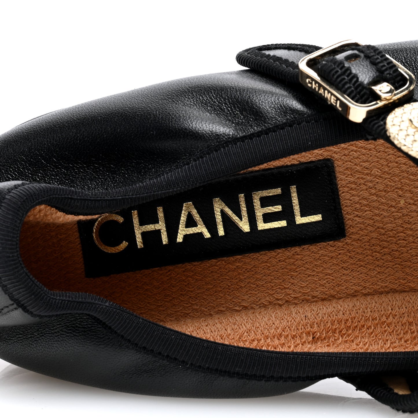 Lambskin Charm Mary Jane Flats 41 Black
