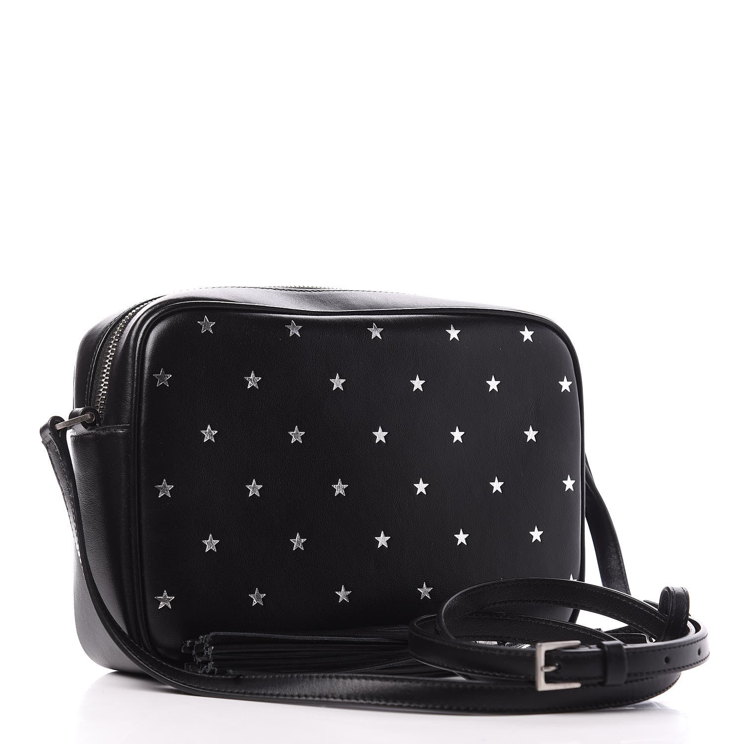 Saint Laurent Calfskin Monogram Star Lou Camera Bag Black 4 of 12