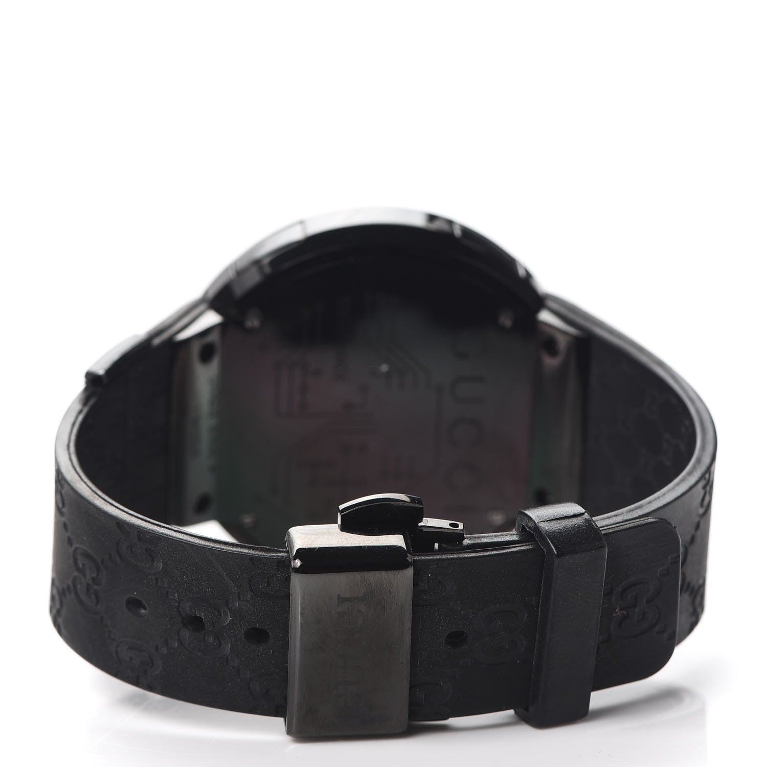 Gucci Stainless Steel Rubber 45mm Digital I-Gucci Web Watch Black 3 of 5