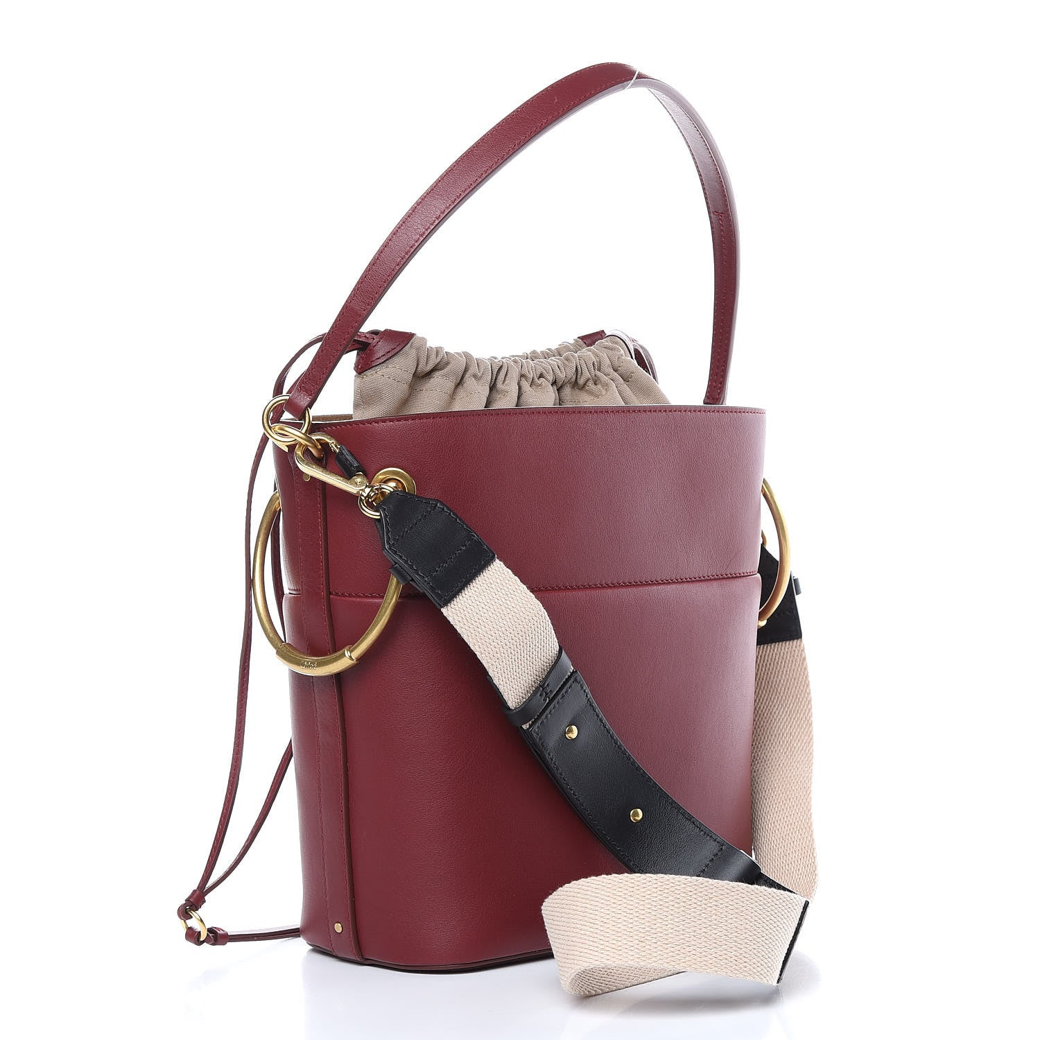 Chloe Smooth Calfskin Medium Roy Bucket Bag Plum Purple 4 of 11
