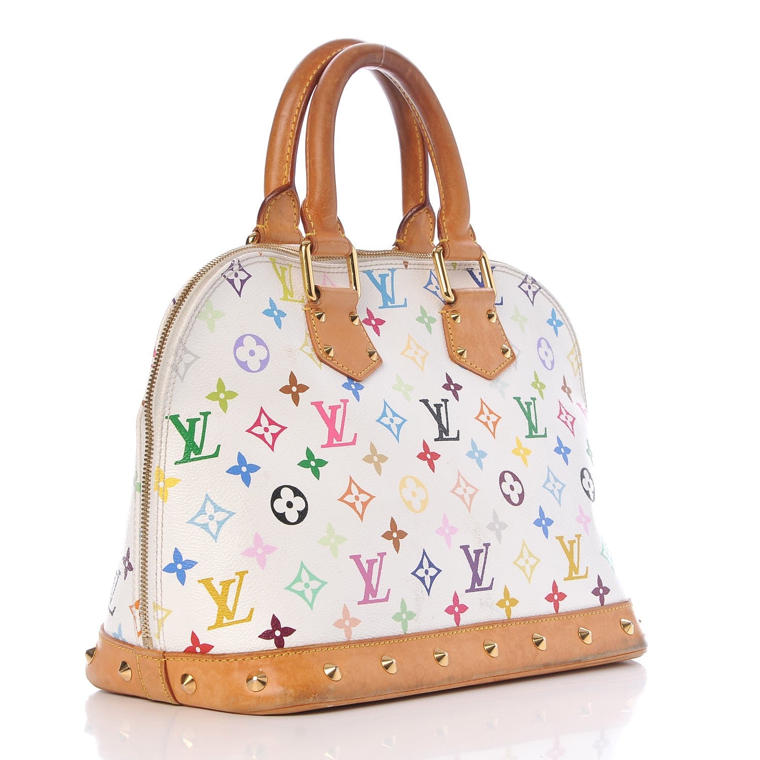 Louis Vuitton Monogram Multicolor Alma White 3 of 12