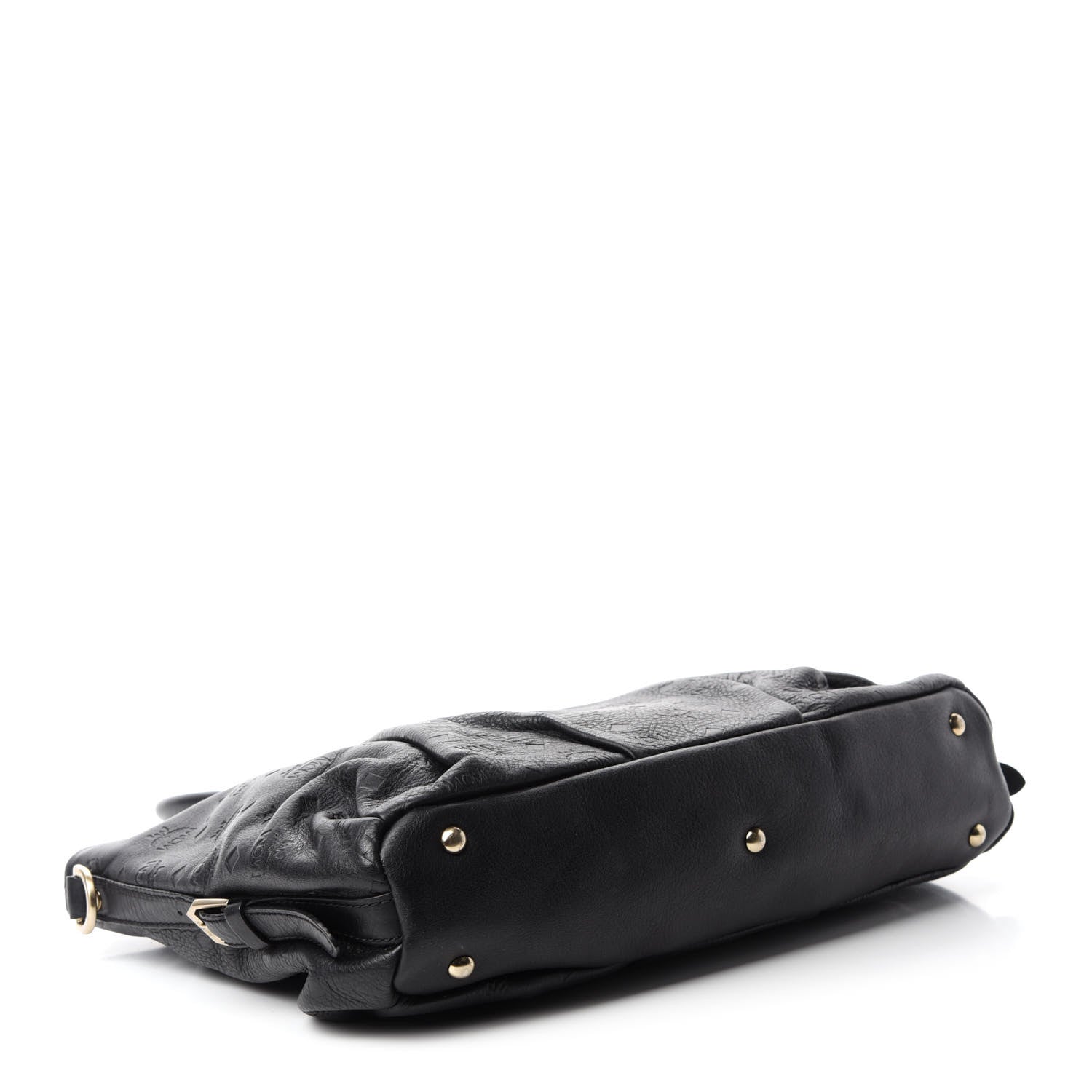 MCM Calfskin Ottomar Monogram Tote Black 4 of 14