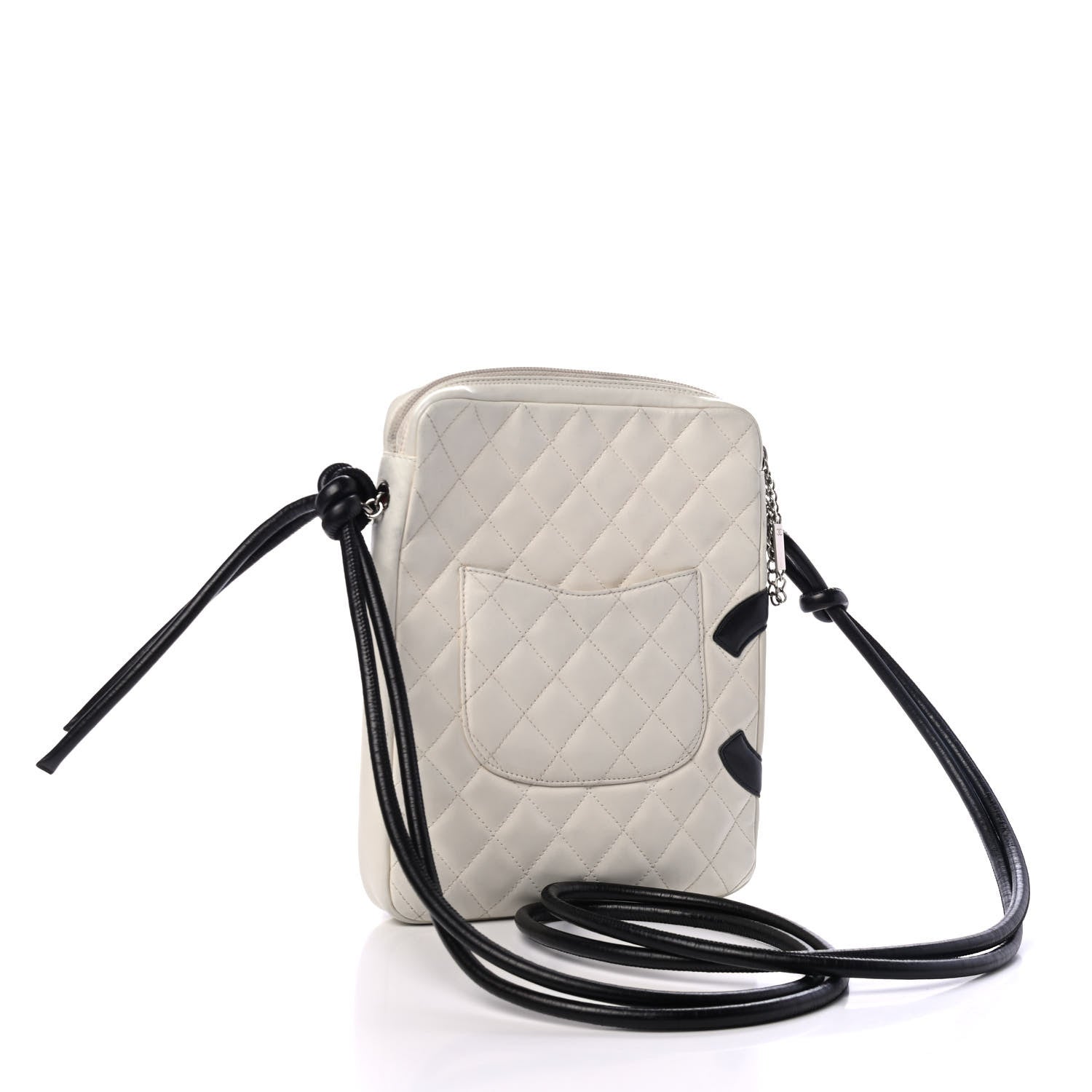 Chanel Calfskin Quilted Medium Cambon Messenger Black White 2 of 5