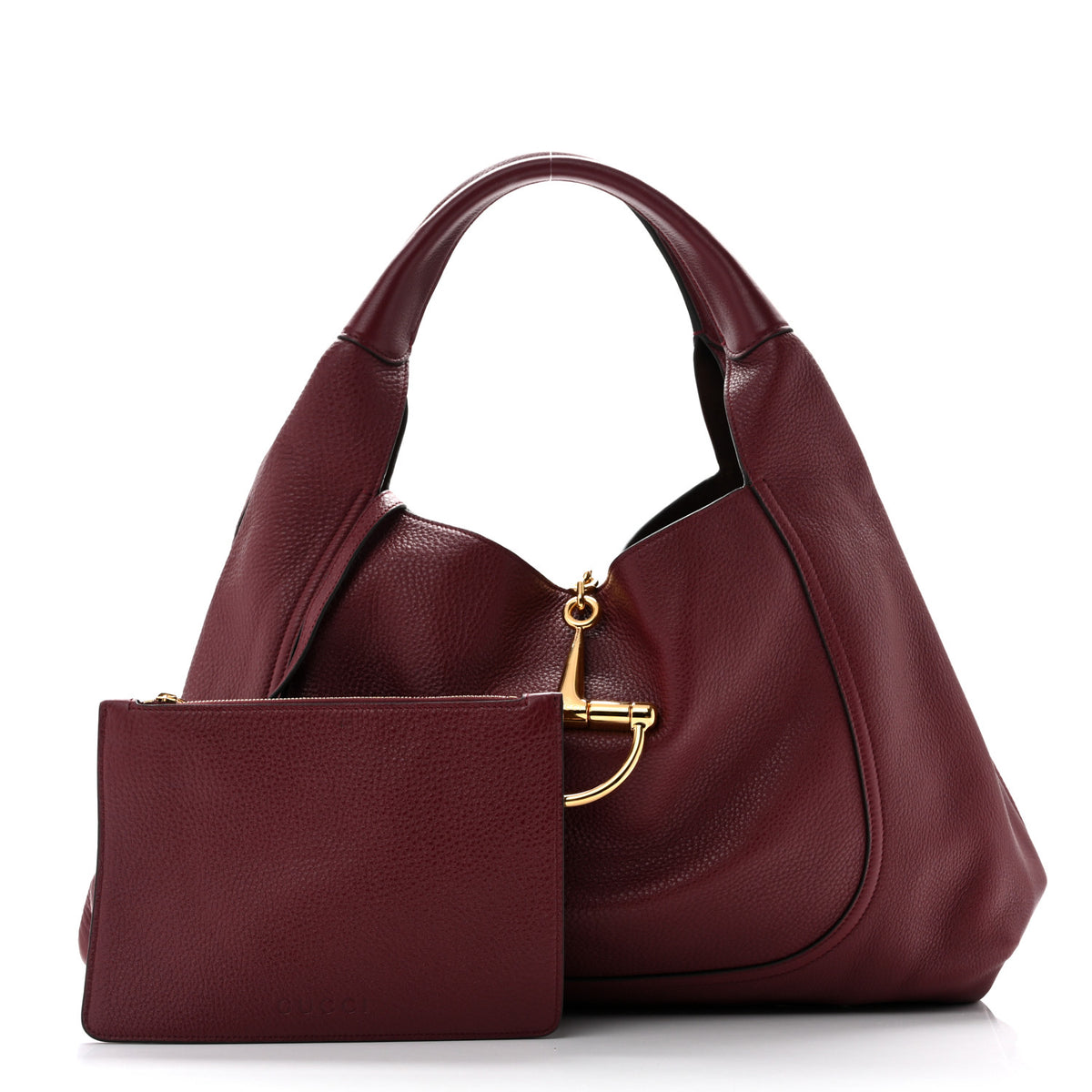 Grained Calfskin Softbit Maxi Shoulder Bag Rosso Ancora Red