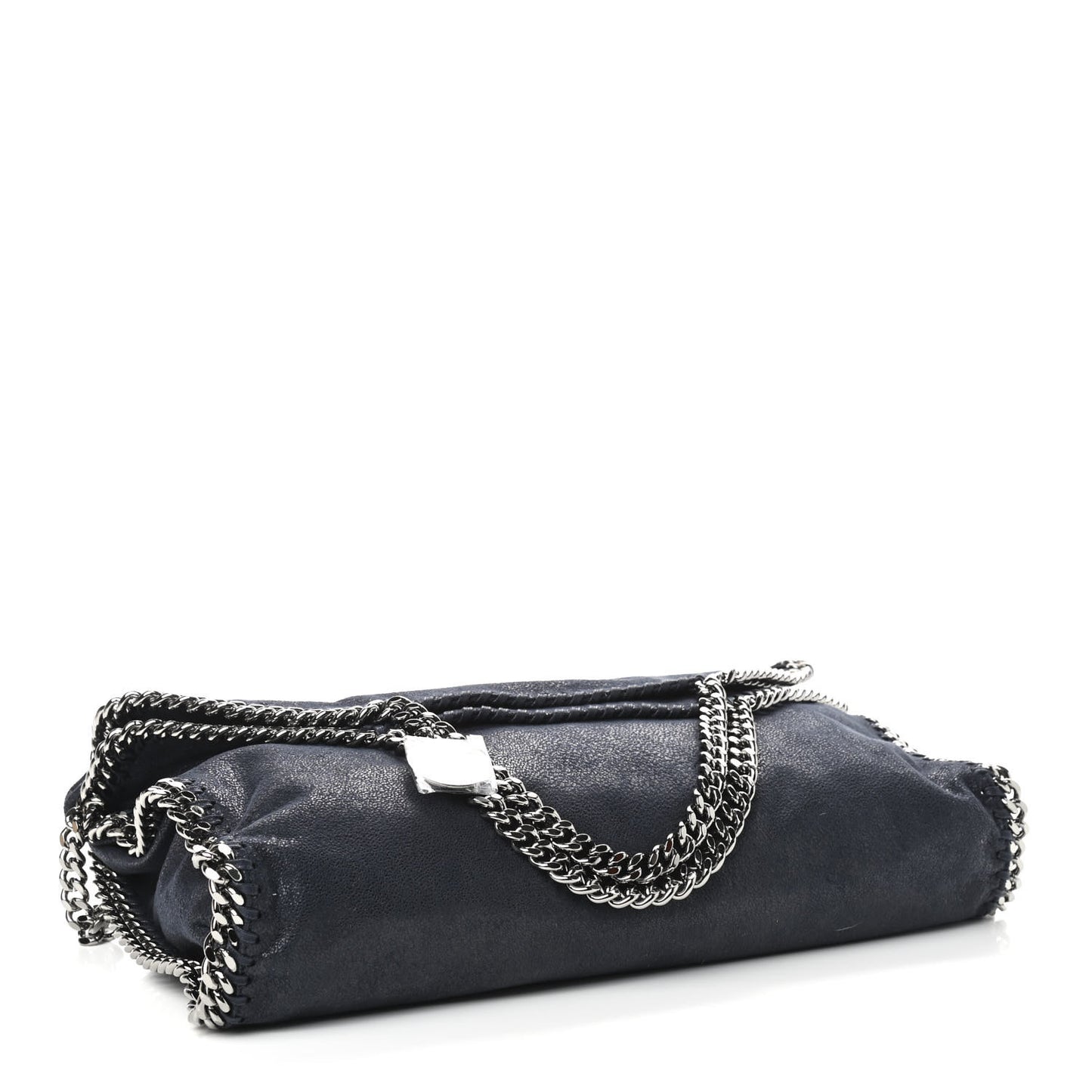 Shaggy Deer Falabella Fold Over Tote Navy