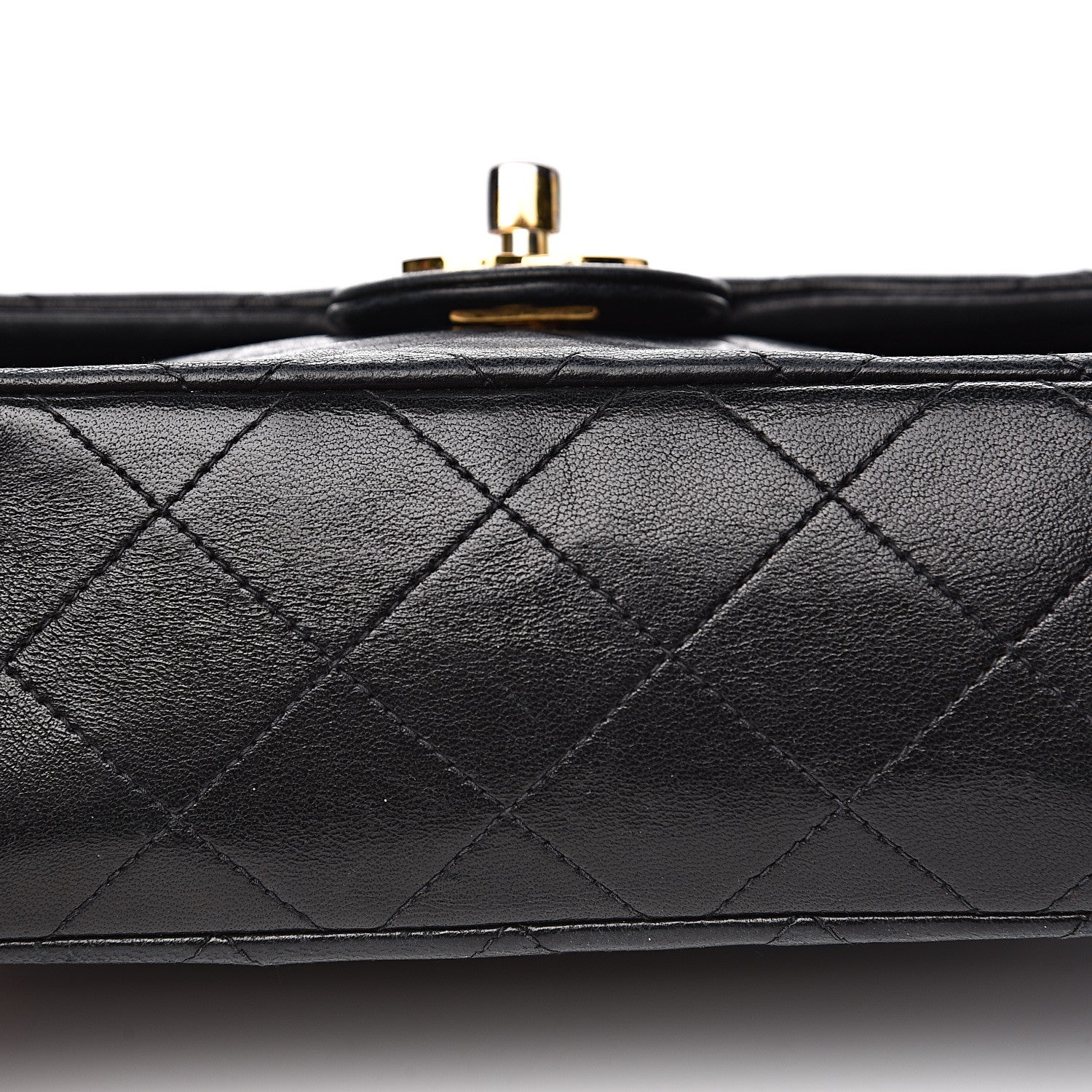 Chanel Lambskin Quilted Mini Square Flap Black 9 of 17