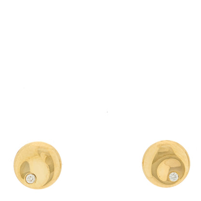 Tiffany 18K Yellow Gold Diamond Elsa Peretti Disc Earrings 1 of 4