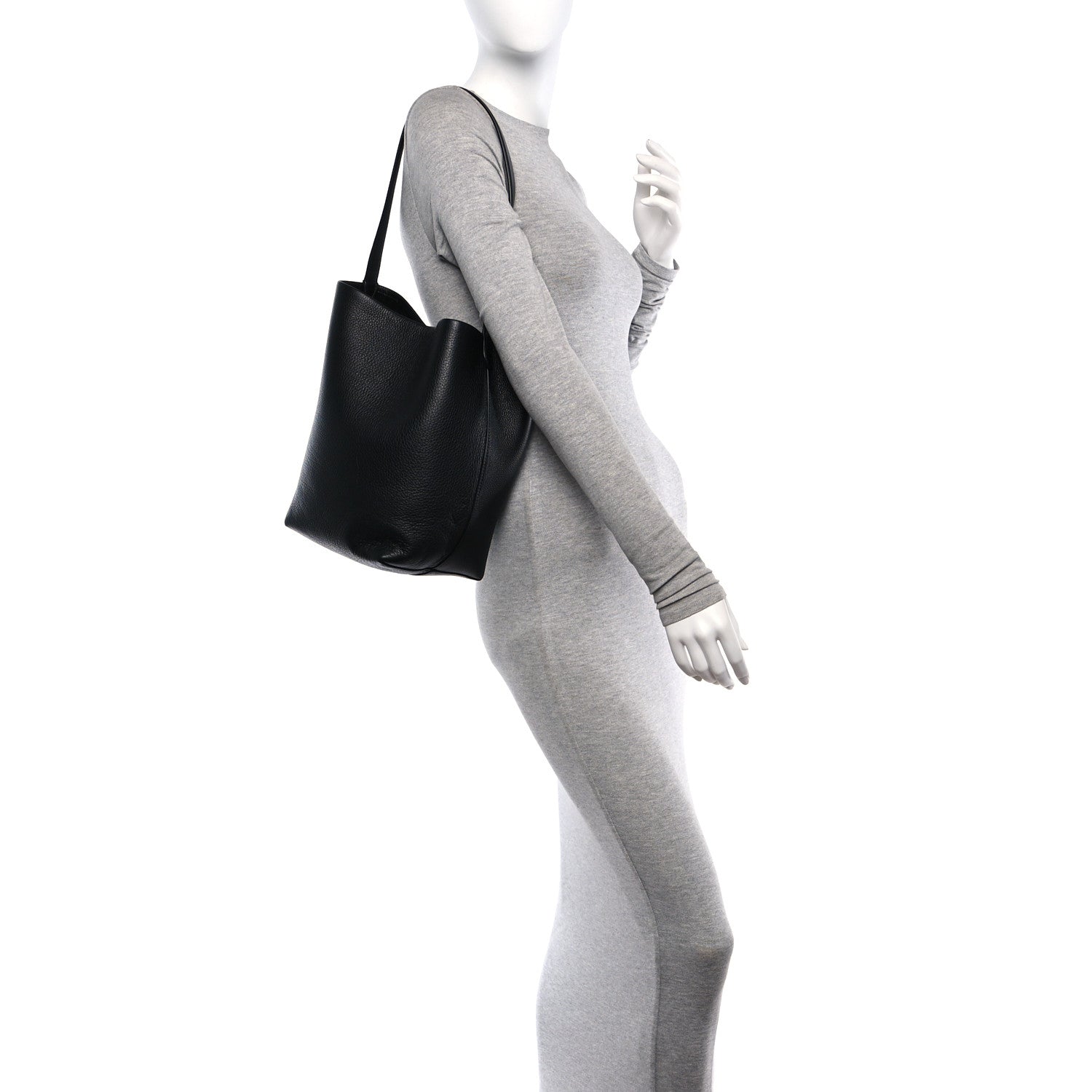 The Row Grained Calfskin Medium N/S Park Tote Black 2 of 11