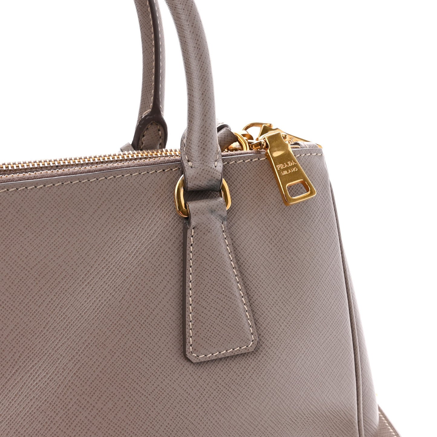 Saffiano Small Galleria Double Zip Tote Argilla