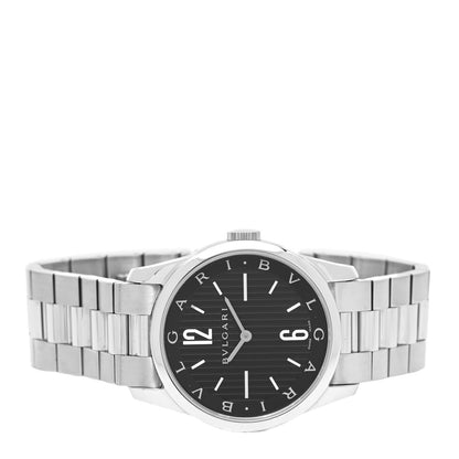 Bulgari Stainless Steel 37mm Solotempo Quartz Watch Black 2 of 5