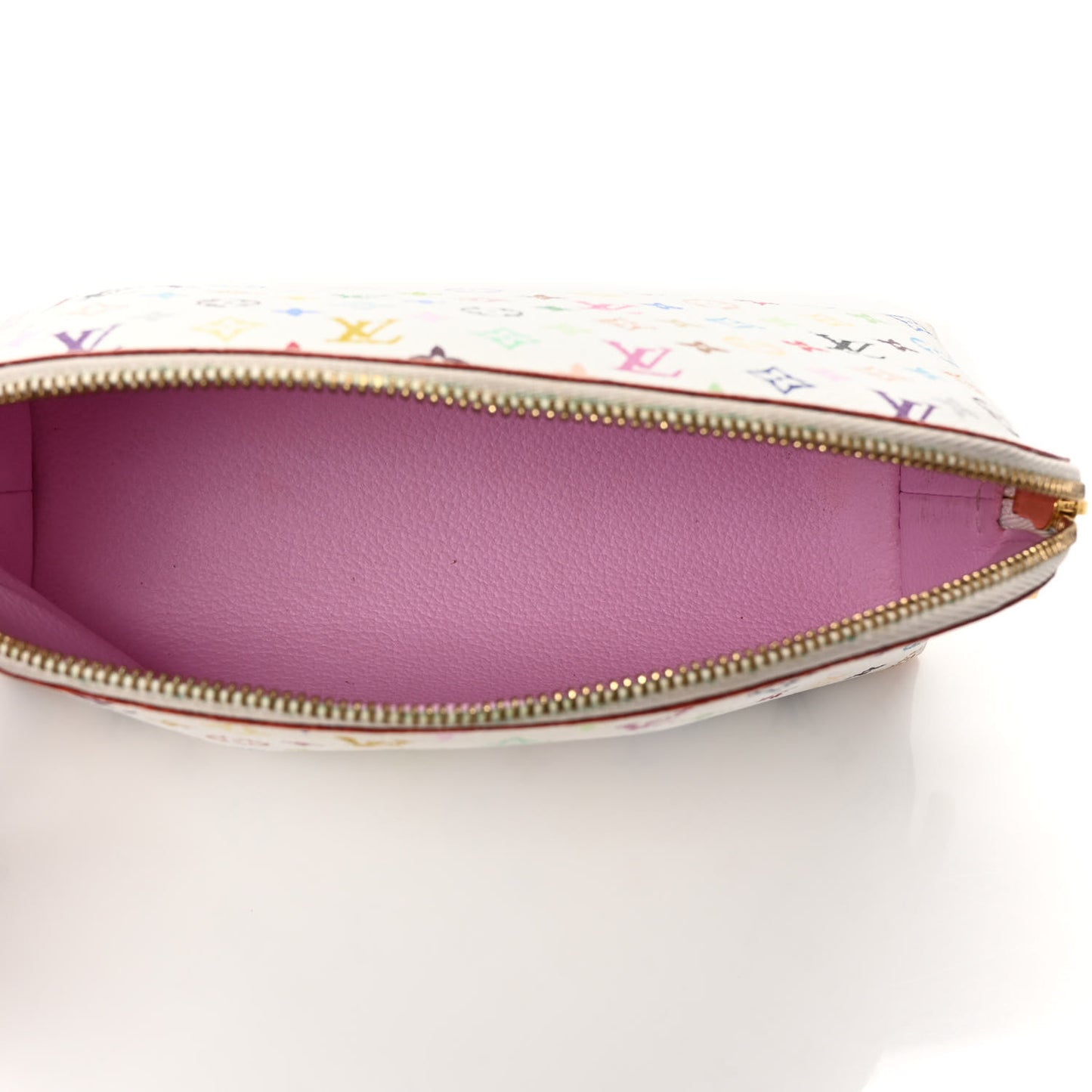 Monogram Multicolor Cosmetic Pouch White Litchi