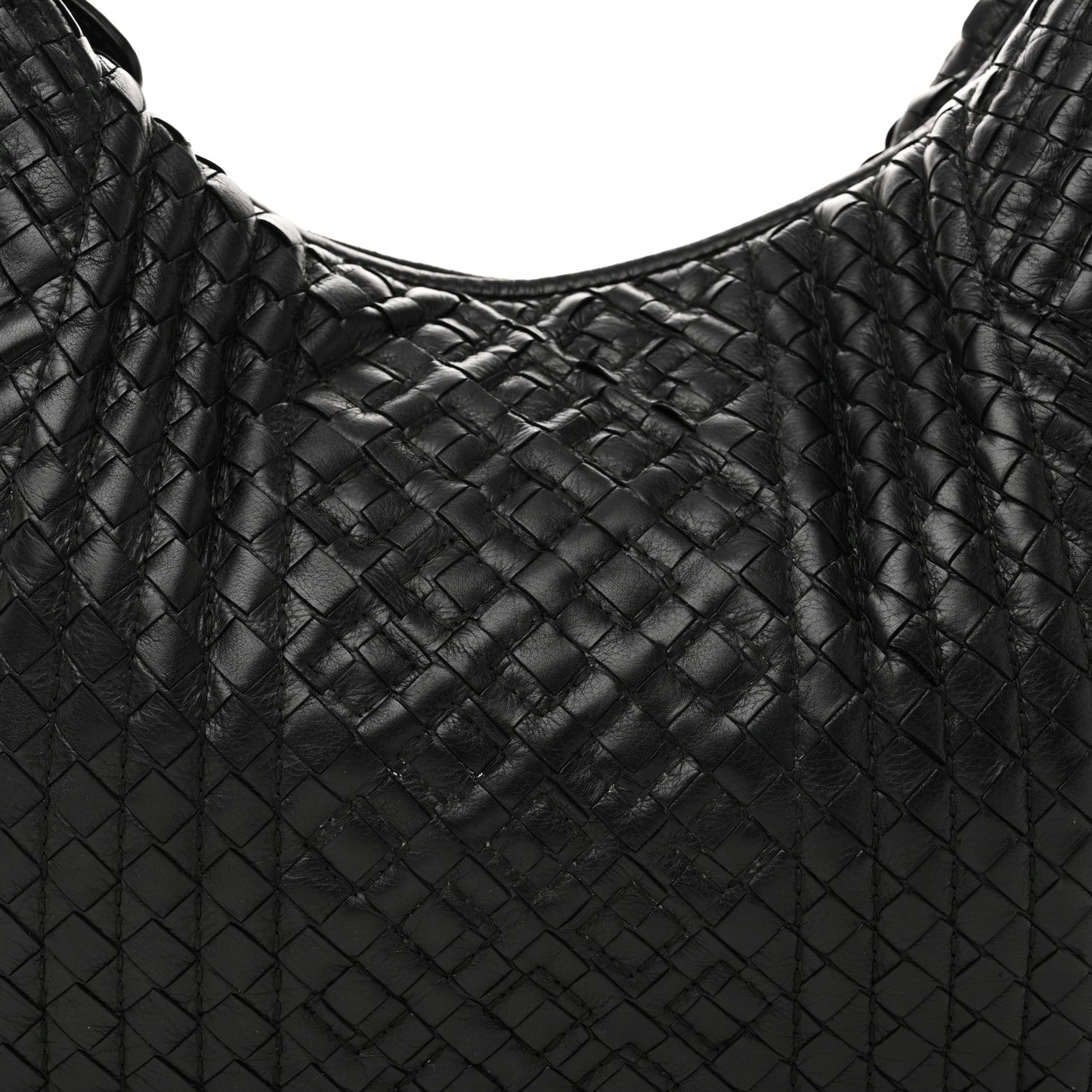 Nappa Intrecciato Medium Hobo Black