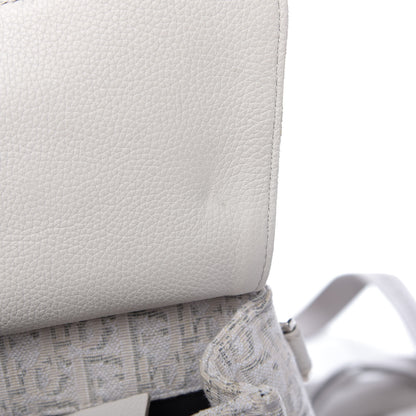 Christian Dior HOMME Oblique Jacquard Calfskin Mini Saddle Backpack Beige 9 of 12