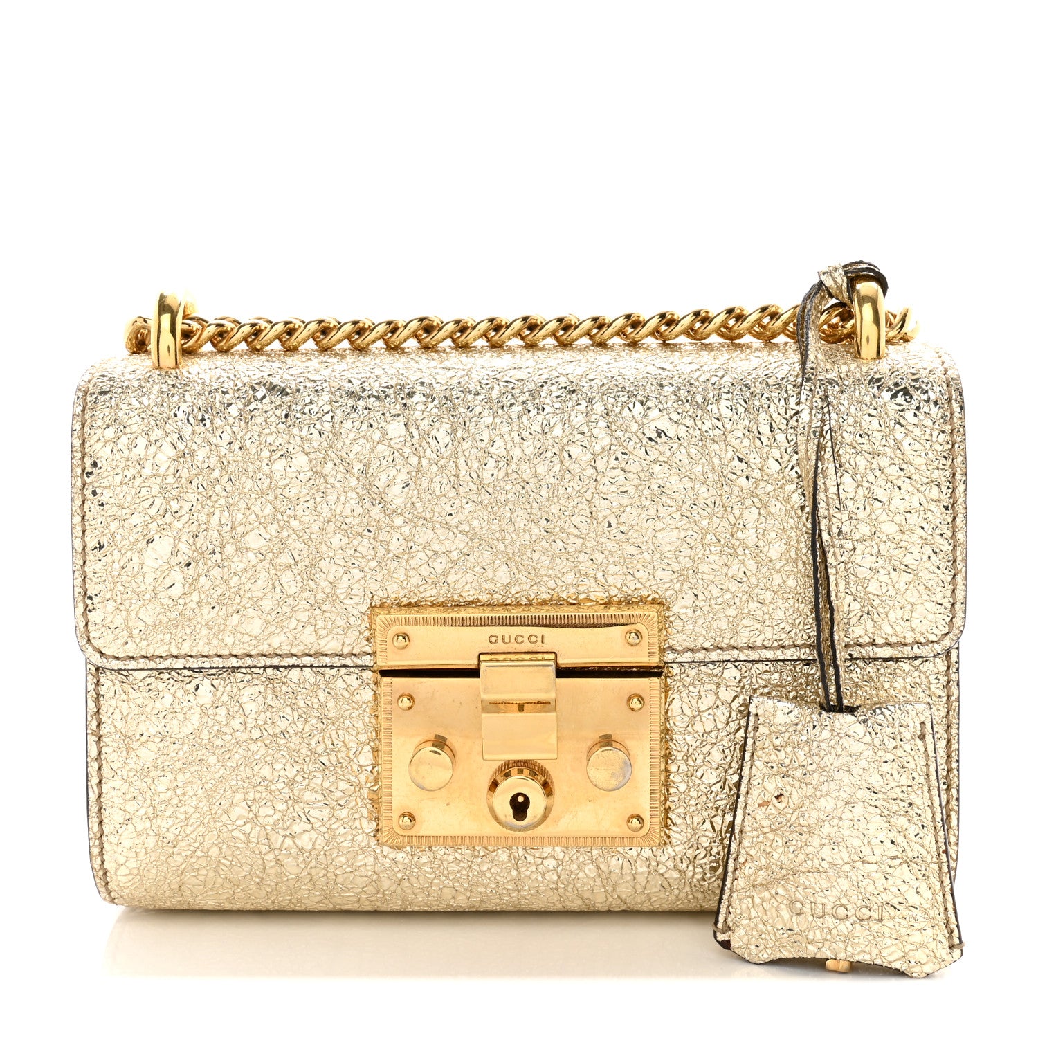 Gucci Galassia Small Padlock Shoulder Bag Platino 1 of 16
