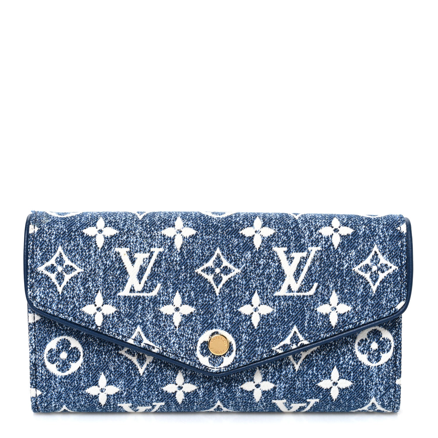 Louis Vuitton Monogram Jacquard Denim Sarah Wallet Bleu 1 of 6