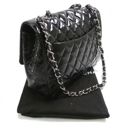 Chanel Distressed Patent Jumbo Flap Black 3 of 12