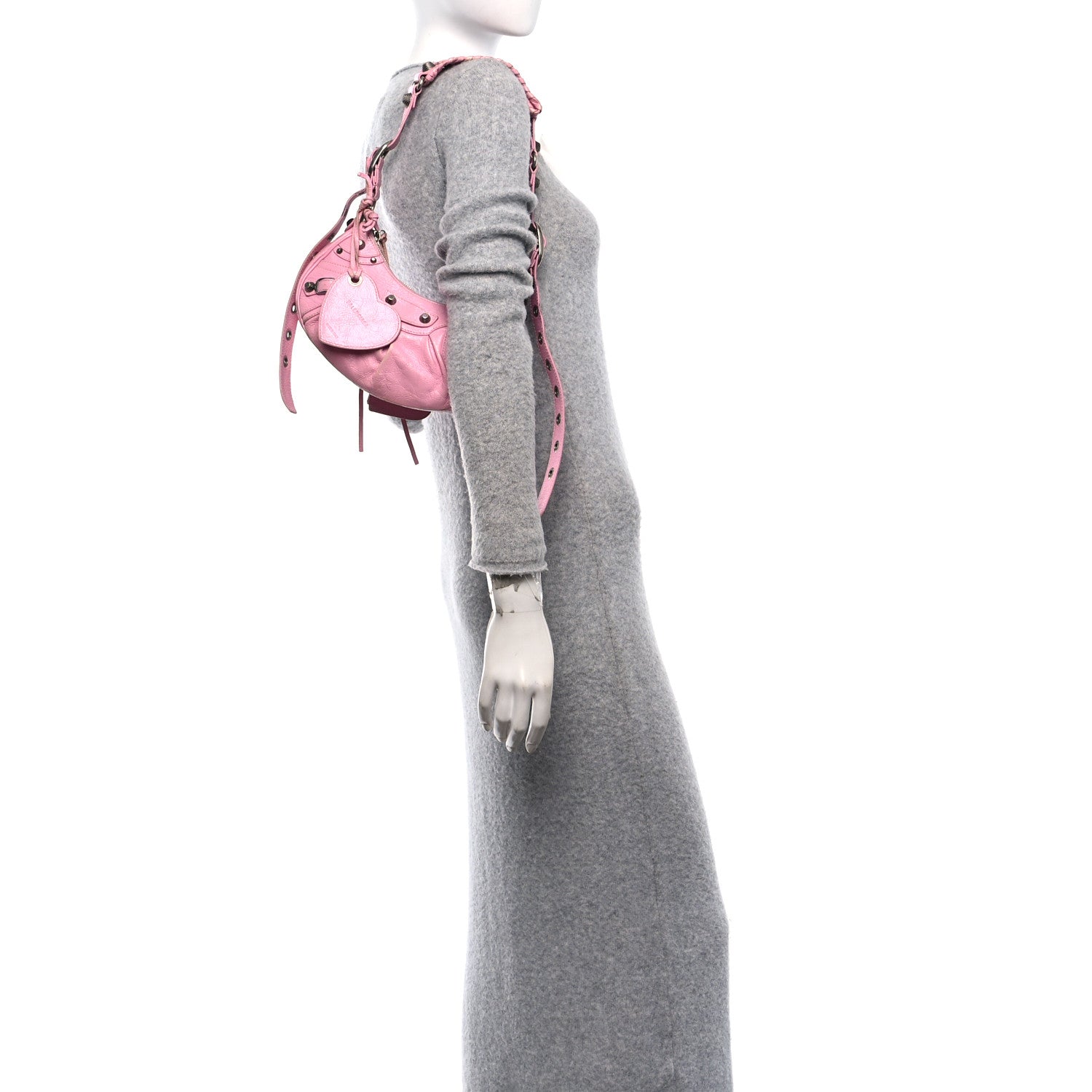 Balenciaga Agneau Arena Le Cagole Shoulder Bag XS Candy Pink 2 of 18