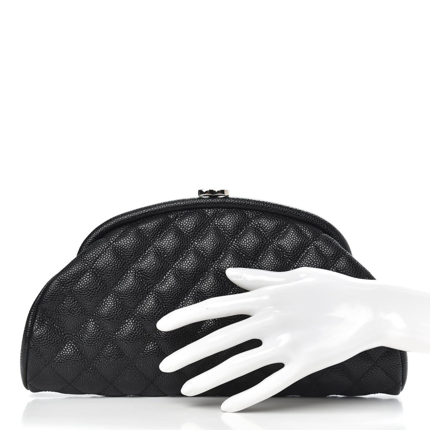 Caviar Quilted Timeless Clutch Black