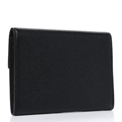 Gucci Grainy Calfskin Zumi Flap Card Case Black 2 of 4